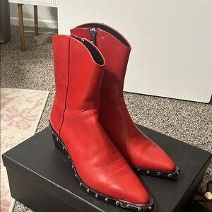 rag & bone Red Heeled Boots
